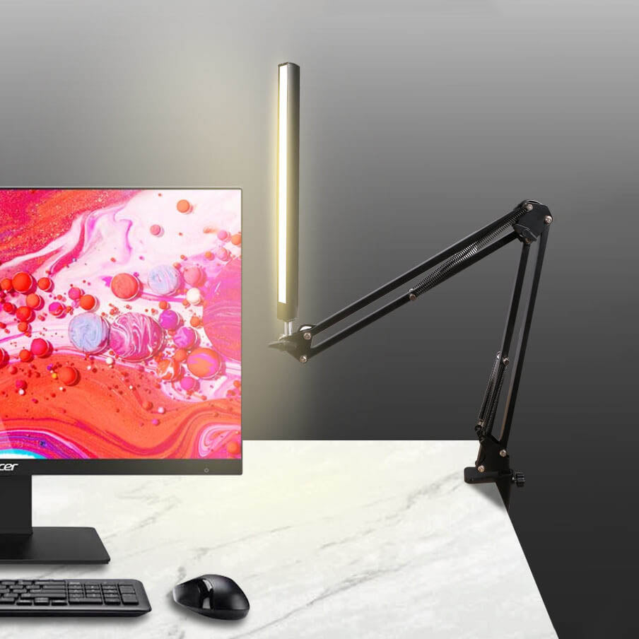 Skanto | LED Foldbar Lang Arm Klips Øyevern USB Leselampe