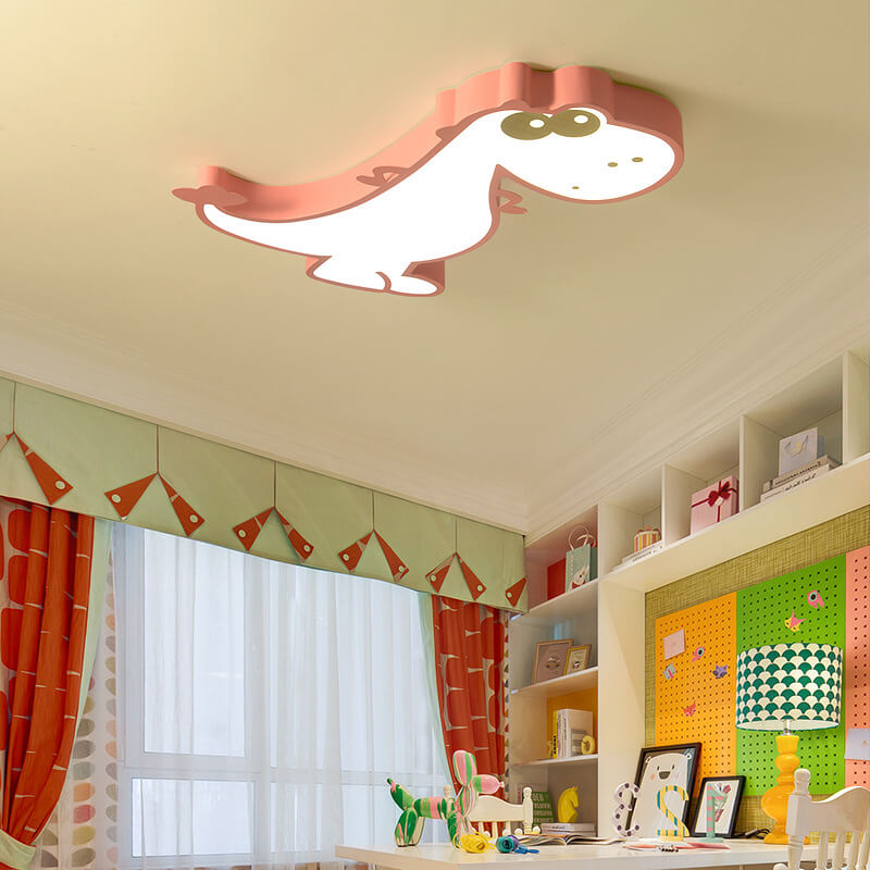 Skanto | DinoBright LED Taklampe | Kreativ Dinosaur Design | Barnerom Lampe | Varm & Hvit Lys | Dempbar
