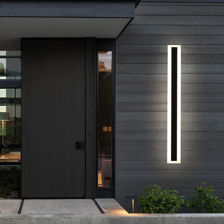 Skanto | Minimalistisk Utvidet Stangformet 1-Lys LED Akryll Utendørs Vanntett Vegglampe