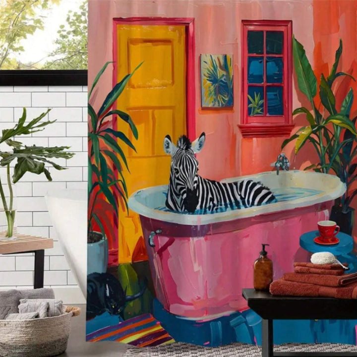 Skanto | Lekent Rosa Zebra Gardin