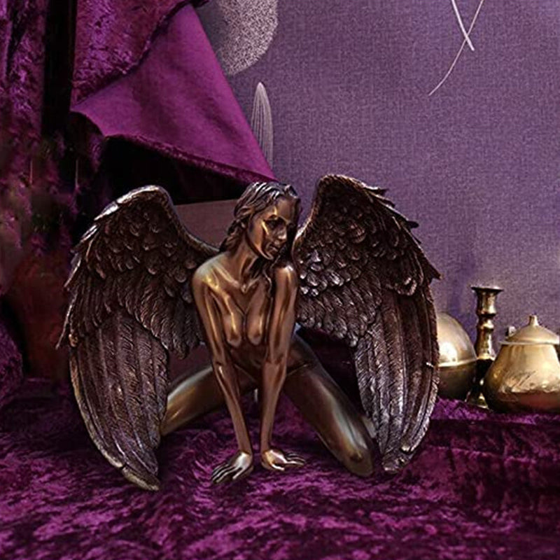 Norvo | Art Angel Kvinnelige Kvinne Vinger Knelende Kappe Hatt