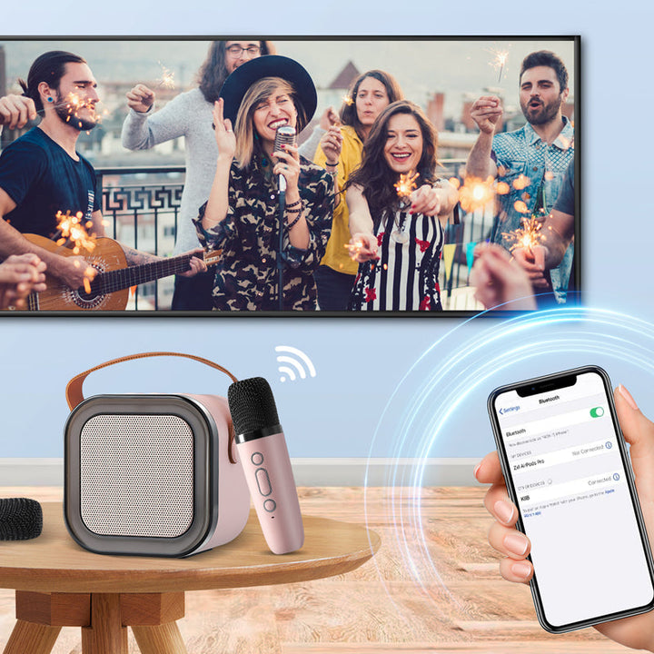 Skanto | Mini Karaoke Maskin med Trådløse Mikrofoner