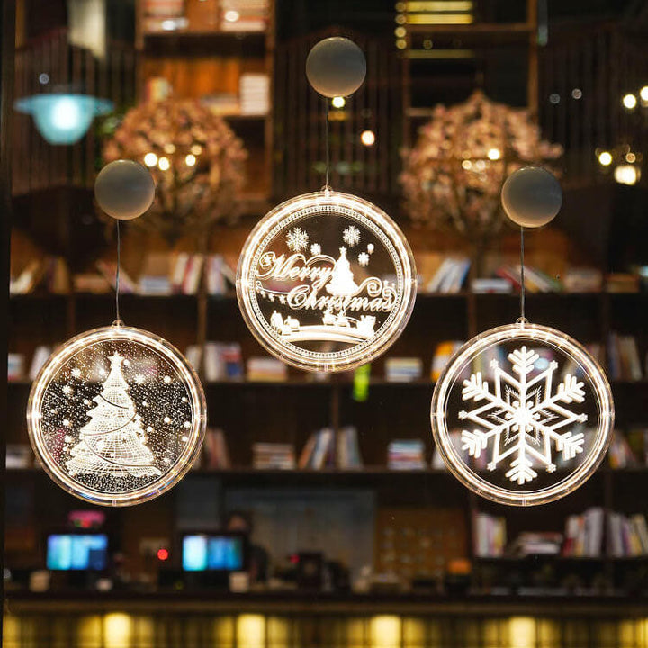 Skanto | Jul LED Akryl Dekorasjon Rund Sugekopplampe