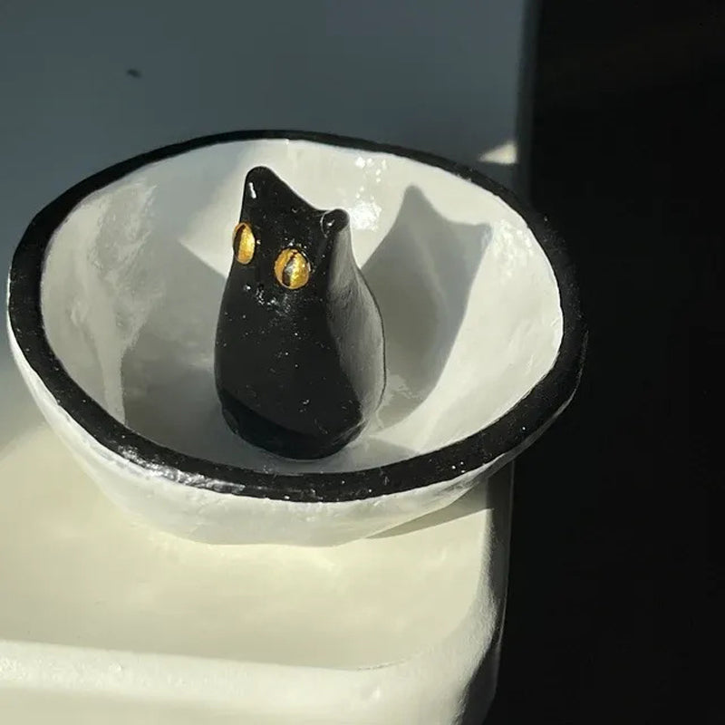 Skanto | Lucky Black Cat Decorative Bowl Dish