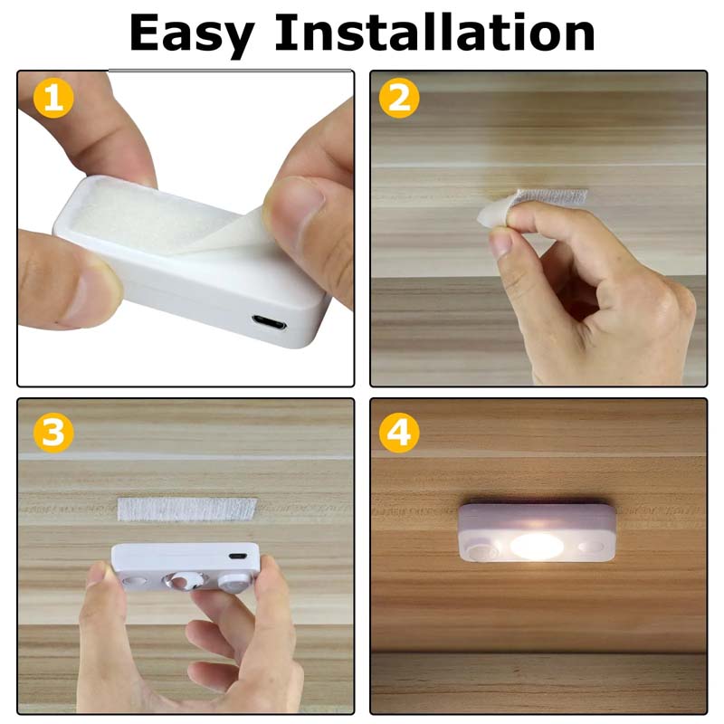 Skanto | LED Bevegelsessensor Spotlys - 4 stk