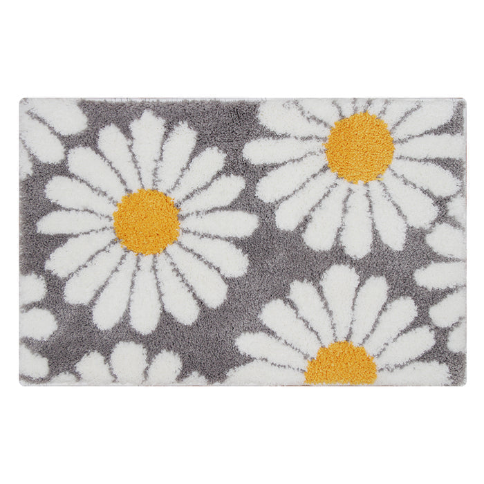 Skanto | Feblilac Sweet Daisy Badematte, Lilla Blomst Teppet Badrom