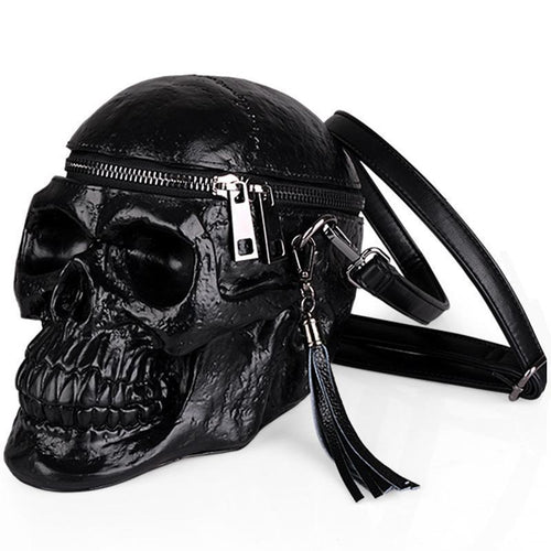 Skanto | Skeleton Head Black Skull Bag