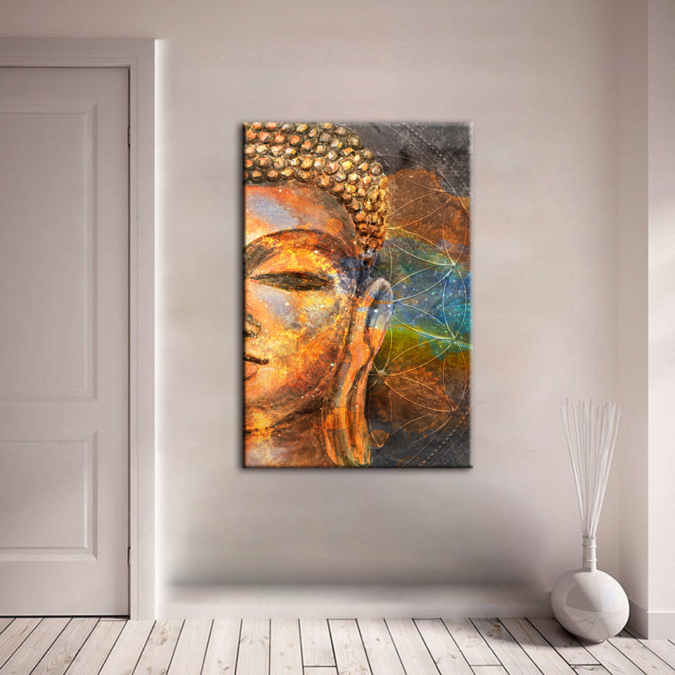 Buddha's Peace - Lærred Veggkunst Maleri | Skanto