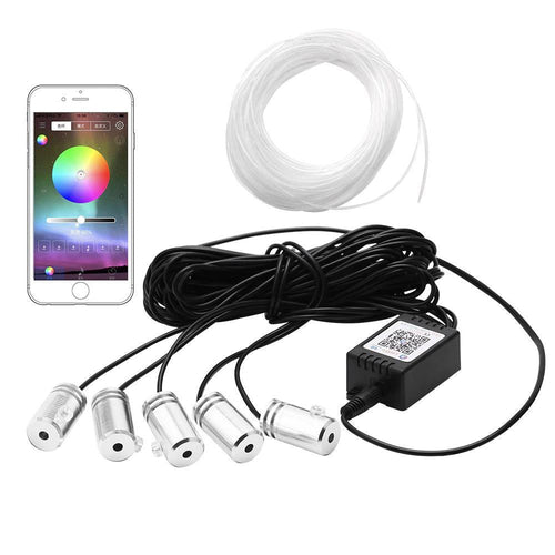 Skanto | 5 i 1 6.2M RGB LED Lys Lyd Aktiv Bil Interiør Lys
