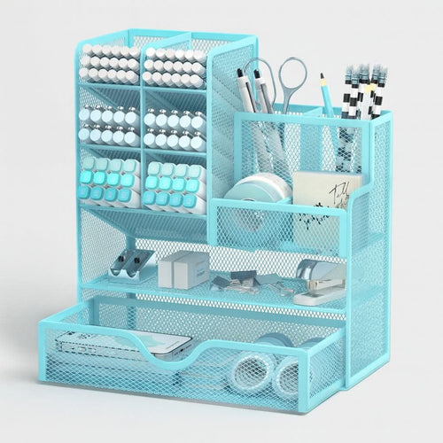 Skanto | Metal Desk Organizer with Compartments for Office Supplies
