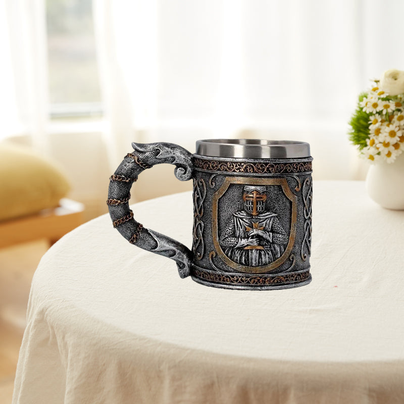 Kreativ rustfritt stål middelalder krus tankard for øl kaffe | Skanto