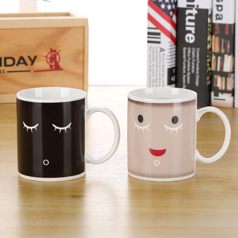 Morning Smiley Magic Varmefølsom Fargeforandrende Keramikk KaffeKopp | Skanto