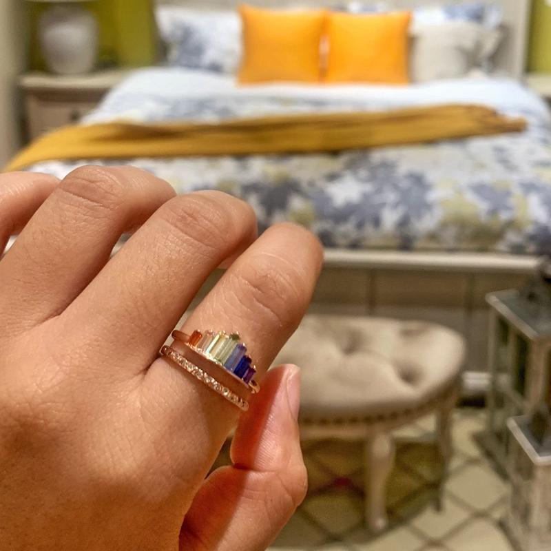 Skanto | Regnbue Mikro Diamant Ring