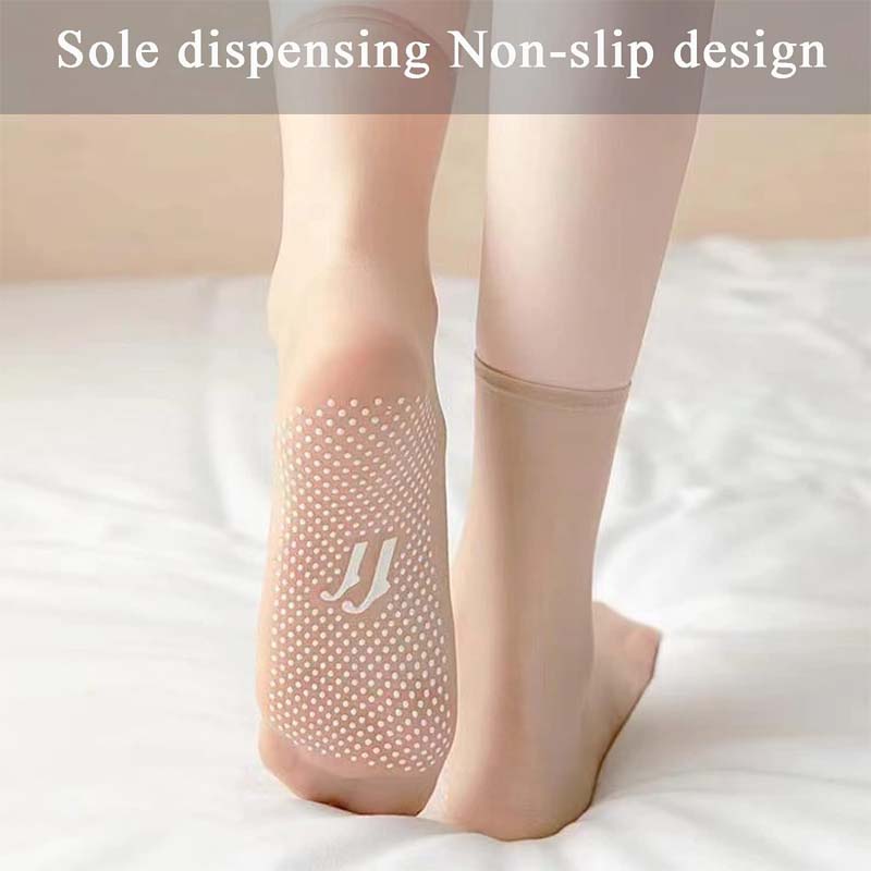 Skanto | Vår Sommer Usynlige Non-Slip Krystall Silke Sokker
