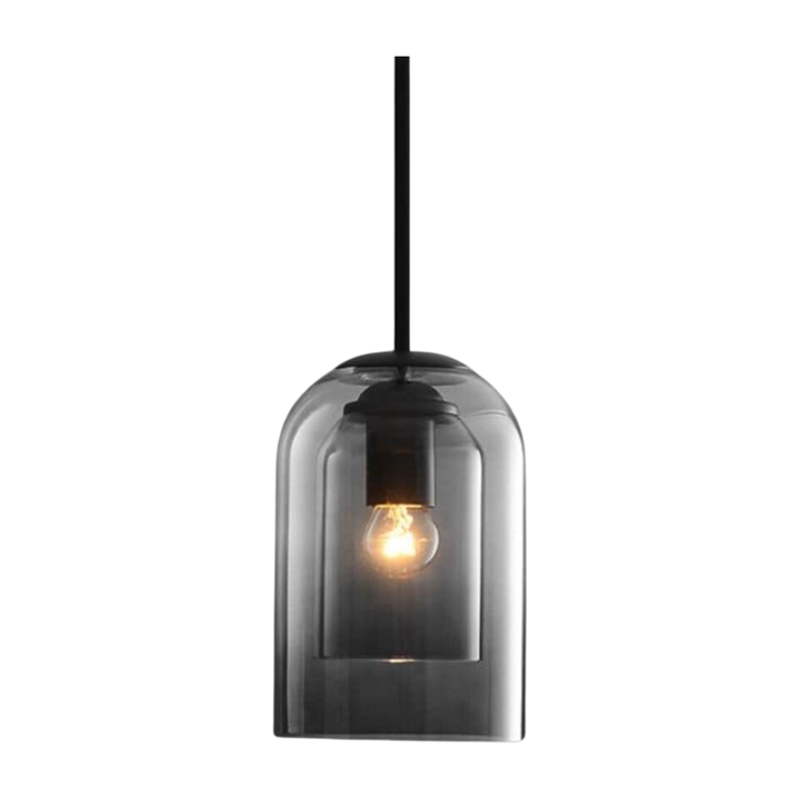 LuxeBeam-lampe – Moderne pendellampe laget av dobbeltbuet glass