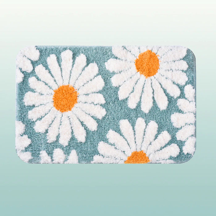 Skanto | Feblilac Sweet Daisy Badematte, Lilla Blomst Teppet Badrom