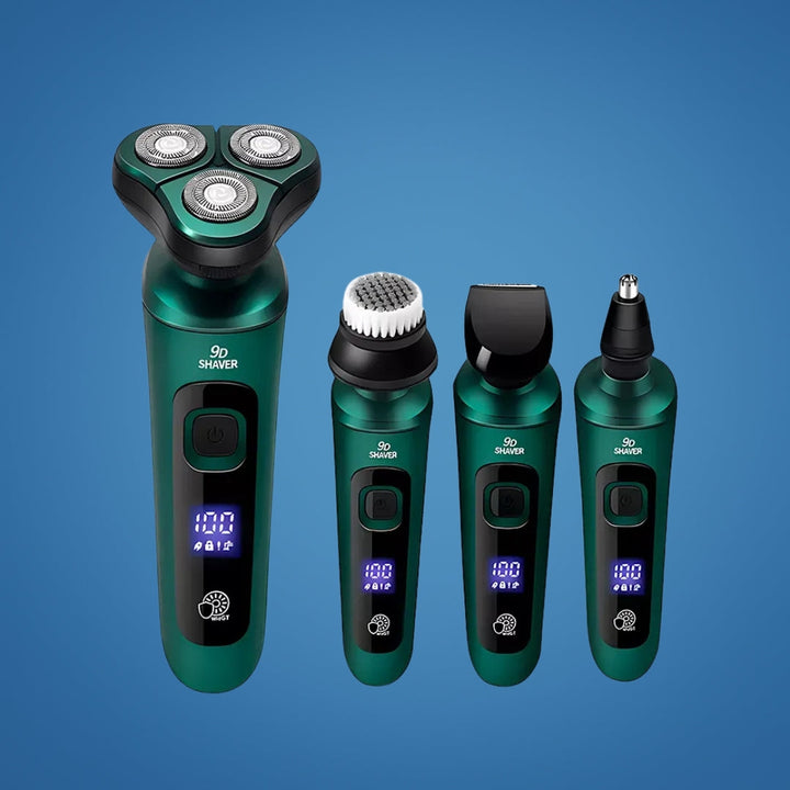 4-i-1 Grooming – Vanntett – LED-skjerm – USB-oppladbar – Fuktig og tørr barbering Skanto