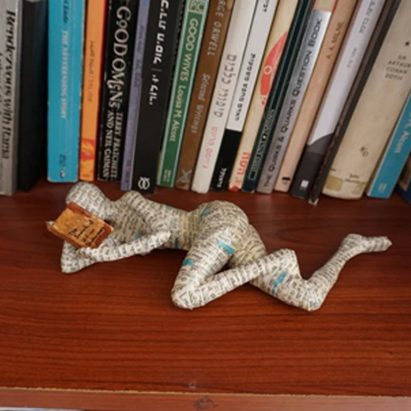 Resin Moderne Lesende Kvinne Statue Ornament i Form av en Lærer | Skanto