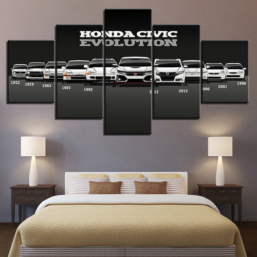 Honda Civic Evolution - Lærred Veggkunst Maleri