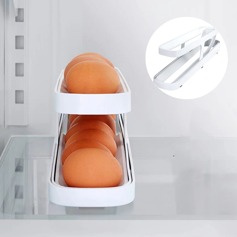 Automatisk rulle-egg-hylleholder-lagringsboks | Skanto