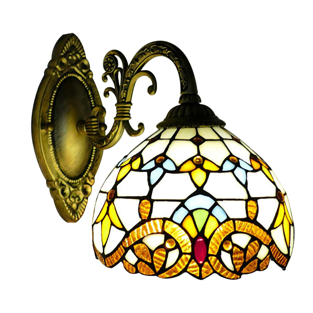 Retro lampeskjerm laget av farget glass | Skanto