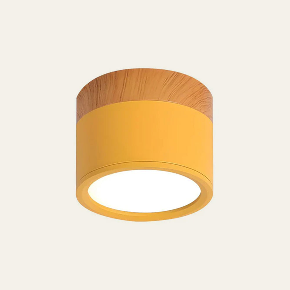 Skanto | Taklampe med rosa flush trefinish