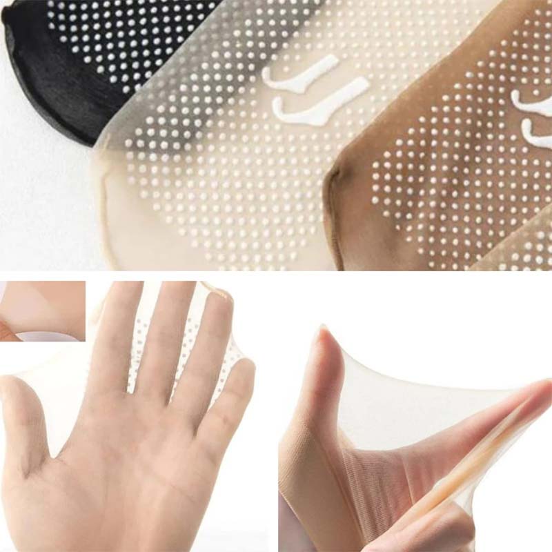 Skanto | Vår Sommer Usynlige Non-Slip Krystall Silke Sokker