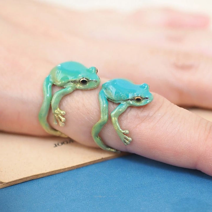 Skanto | Latest-tree Frog Ring & Earrings