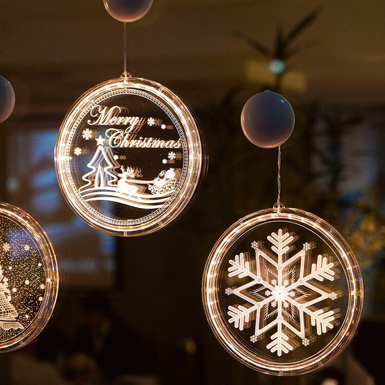 Skanto | Jul LED Akryl Dekorasjon Rund Sugekopplampe