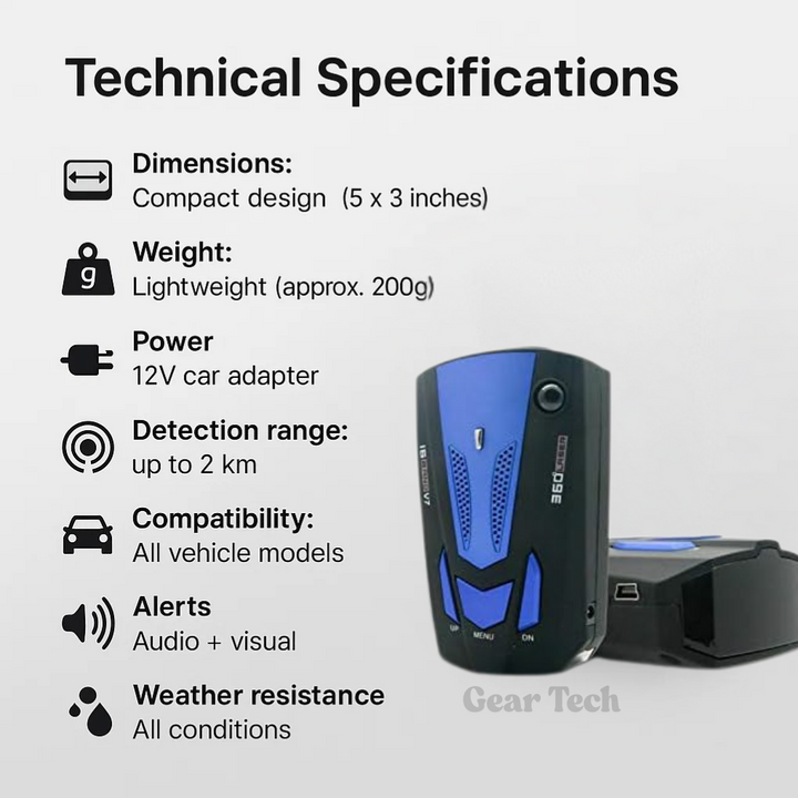 Skanto | Radar Detector UK – Flash Farts kamera detektor med presis langdistanse deteksjon for sikker kjøring