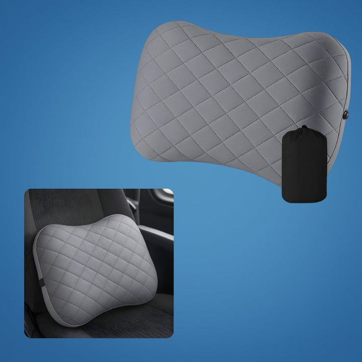 Ergonomisk nakke støtte – Oppblåsbar og lett – Lindrer nakkesmerter – Kompakt for fly og tog Skanto