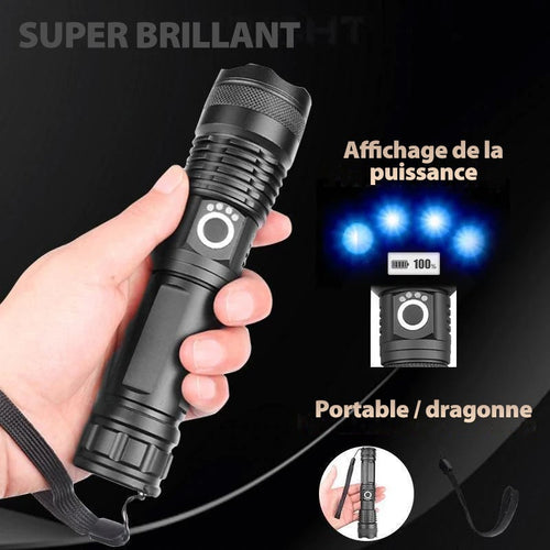 2023 Nyttårsalg i en begrenset periode LED lommelykt Laser Taktisk Oppladbar 90000 Lumen Forbedret - Kjøp 2 Få VIP Gratis Frakt | Skanto