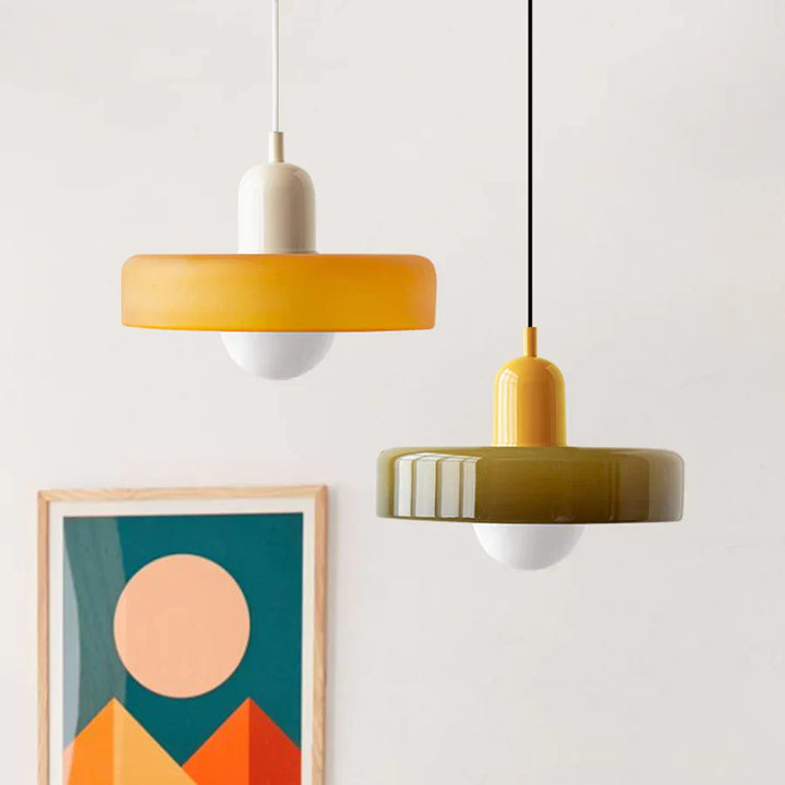 Skandinavisk pendellampe for stue og spisestue – Minimalistisk design med justerbar høyde – Glass