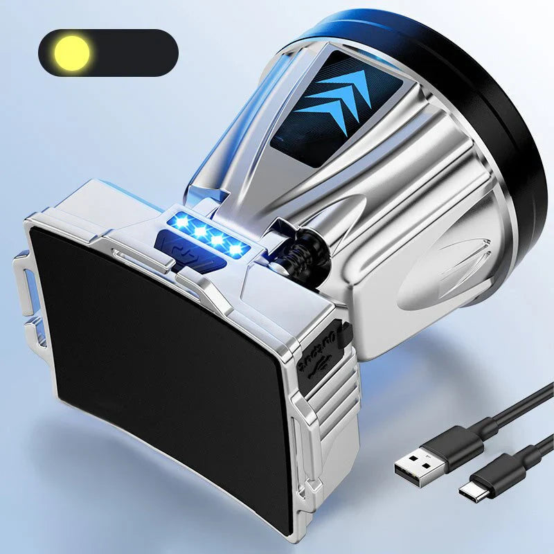 Skanto | Bredbånd LED-hodelykt med powerbank-funksjon og USB-ladeport