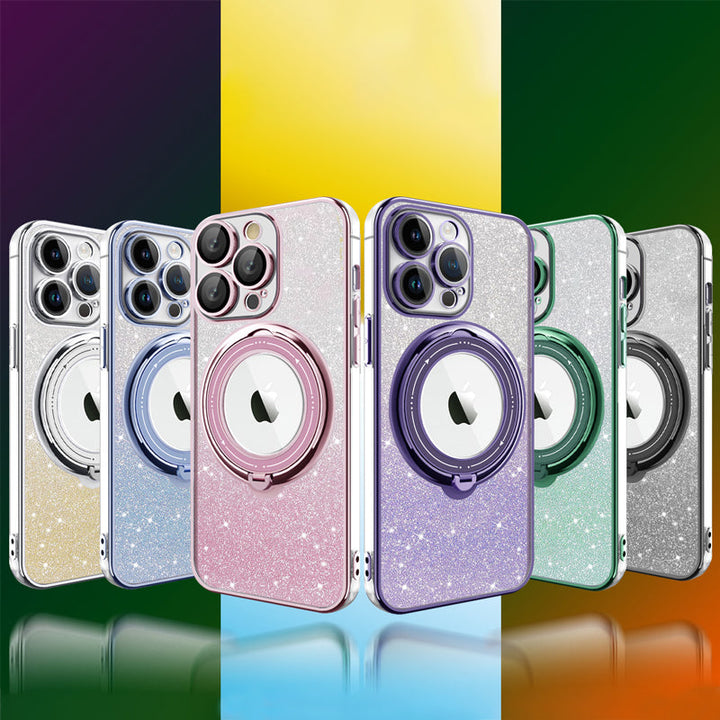 Skanto | Magnetisk Glitterdeksel med Usynlig Stativ for iPhone