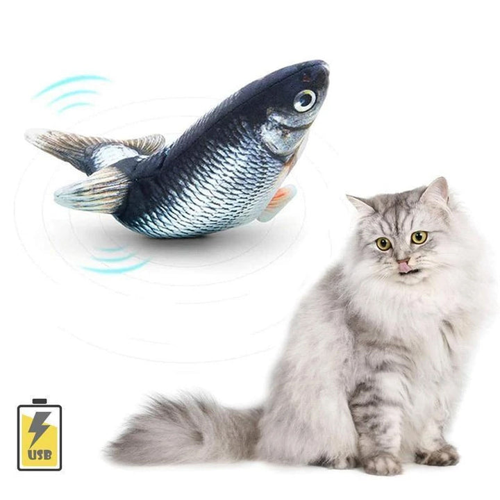 USB oppladbart simuleringsfiskerleketøy for katter | Skanto