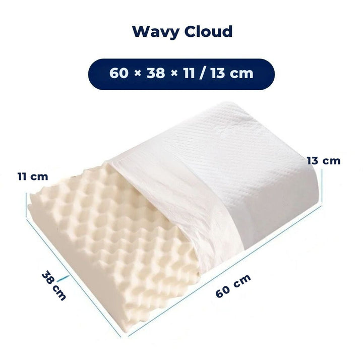 EcoNeck Comfort | 100% Naturlatex Ortopediskpute - for Nakke Smerte - Komfortabel og Støttende Pute - Bedre Søvn - Velvære Skanto