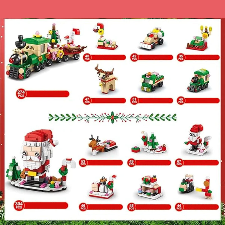 Skanto | Jule adventskalender overraskelse byggekloss-sett