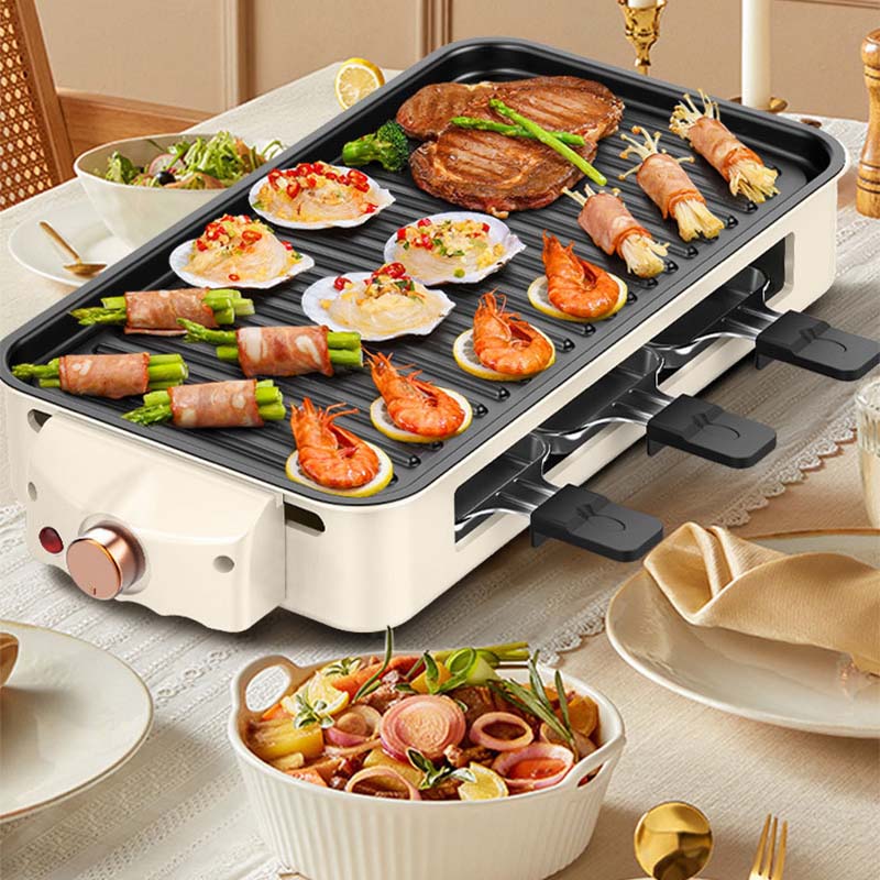 Skanto | Innendørs Røykfri Grill, Non-Stick Matlaging Avtagbar Plate