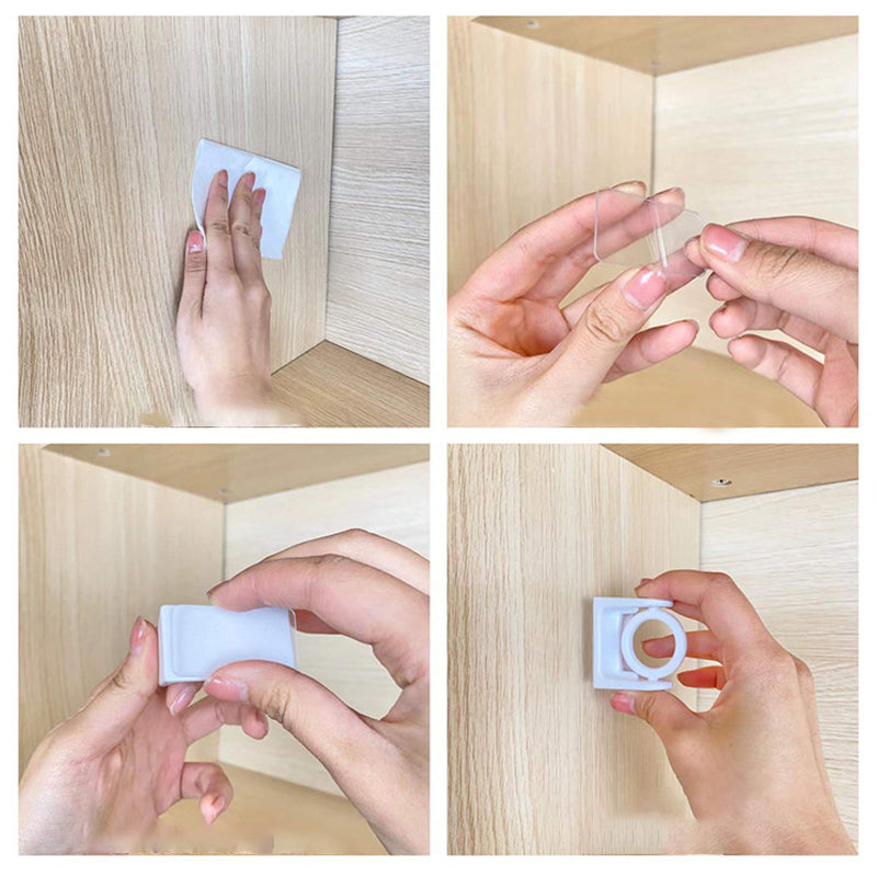 Nail-free justerbar stangbrakettfester (2 stk) | Skanto