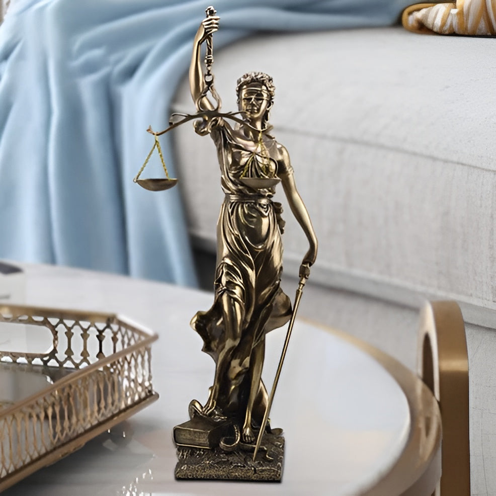 Statue av Rettferdighetens Gudinne – En elegant dekorativ skulptur av Justitia | Skanto