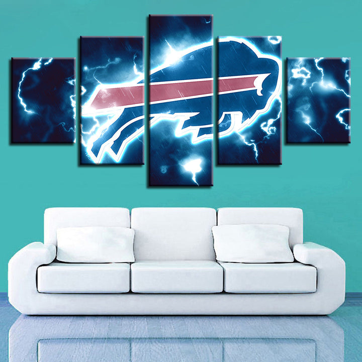 Raserte Buffalo Bills 5-delt lerretsbilde