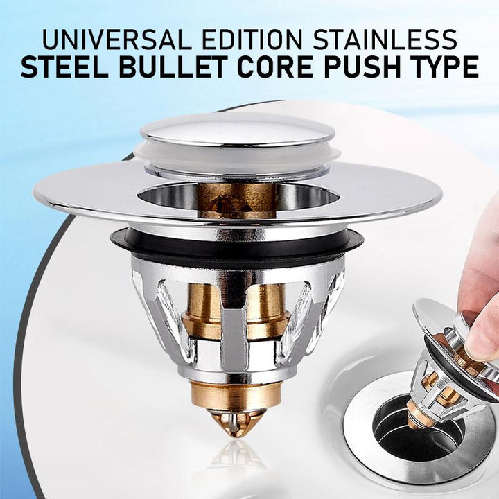 Universal rustfritt stål pop-up avløpsfilter | Skanto