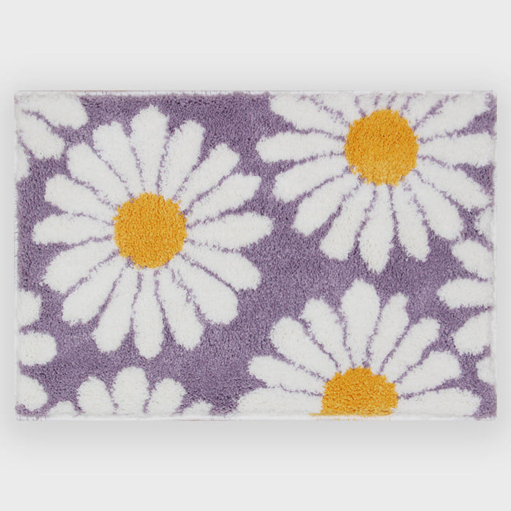 Skanto | Feblilac Sweet Daisy Badematte, Lilla Blomst Teppet Badrom