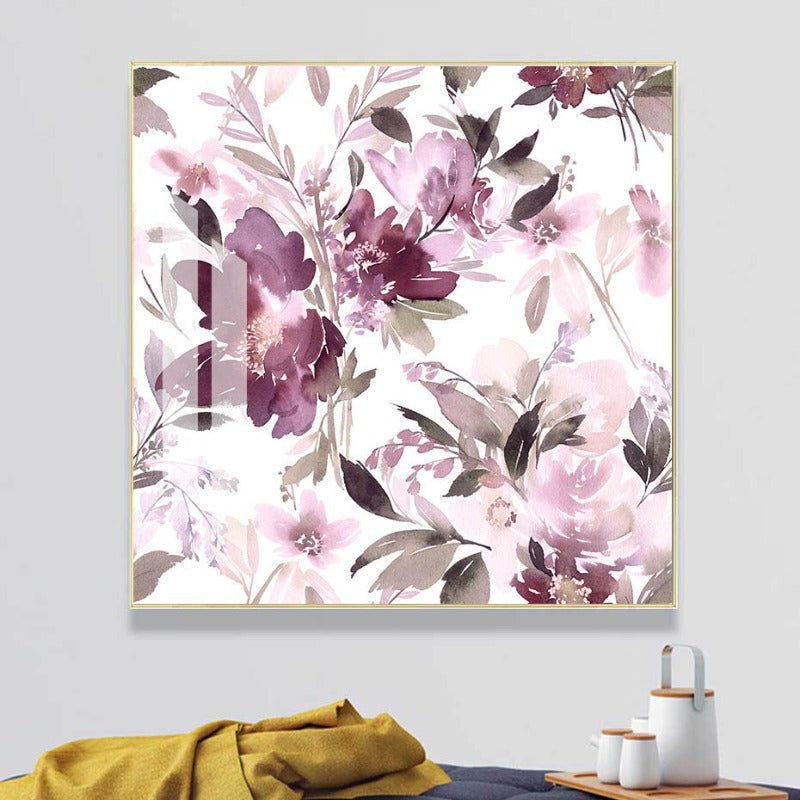 Bloom Lavendel Floral - Lerret Veggkunst Maleri | Skanto