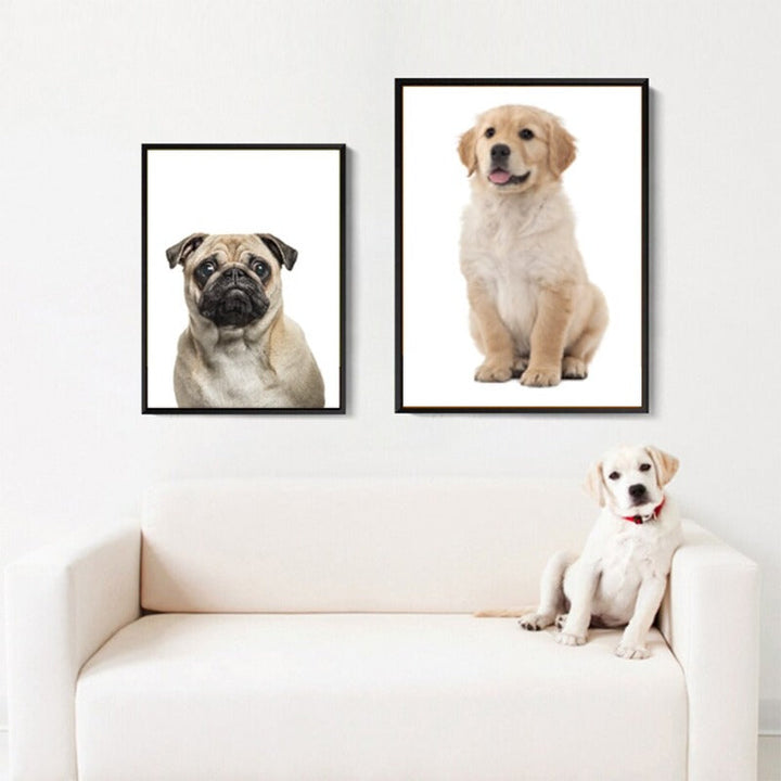 Moderne hundeposter og -trykk – lerretbilder