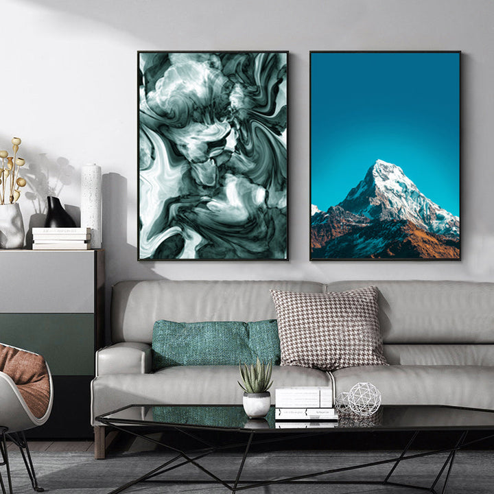 Moderne nordisk fjellandskap – lerretsbilde