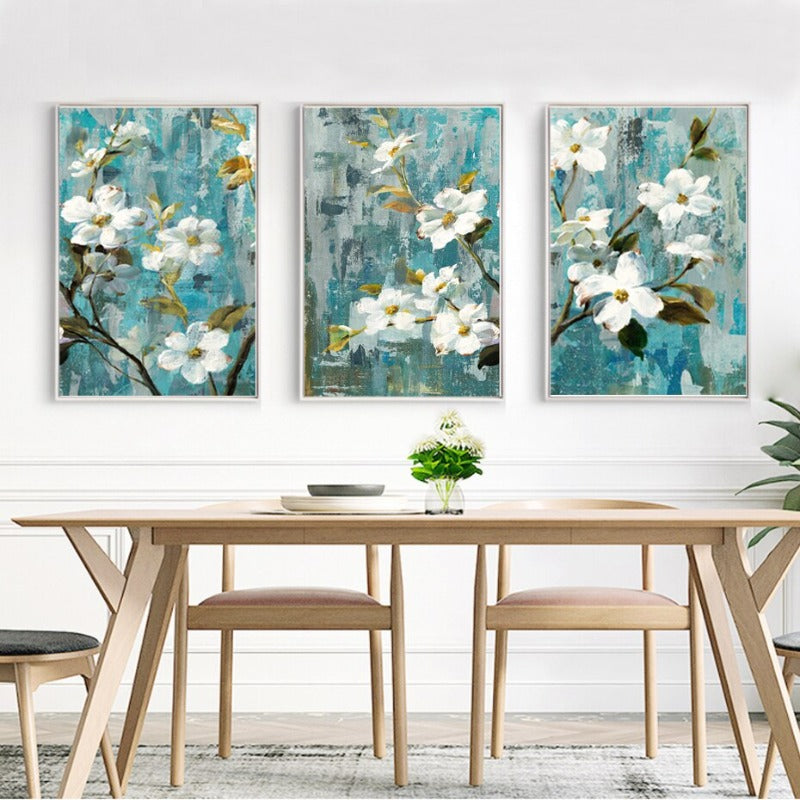 Apple White Flower Bilder - Lerret Veggkunst Maleri | Skanto