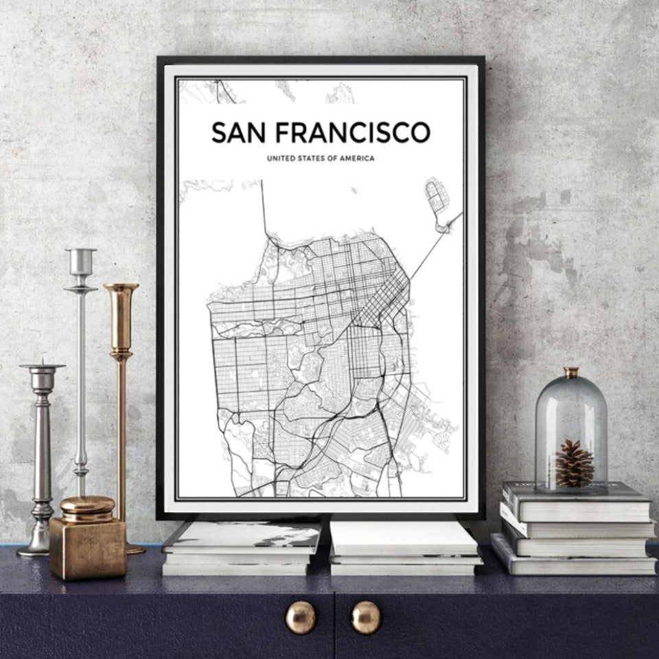 Bykart over San Francisco – Lerretbilde