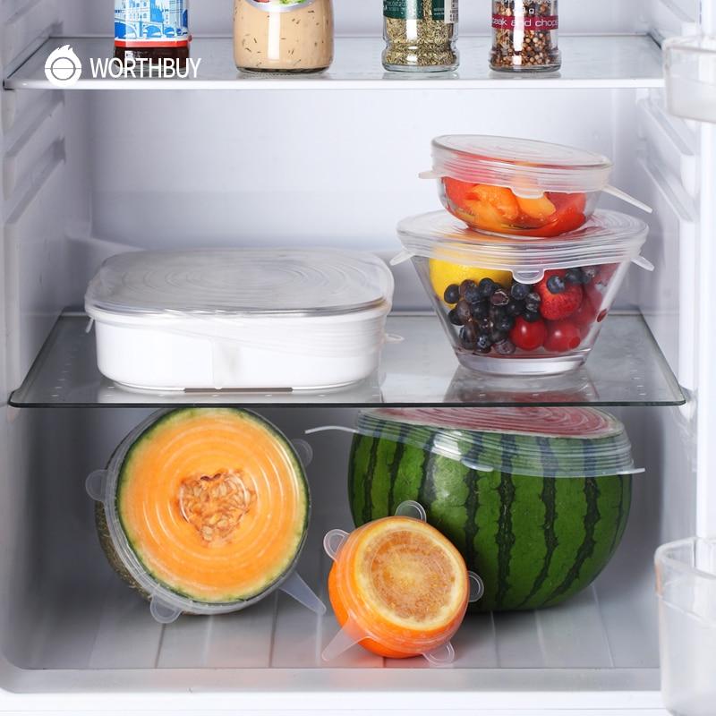 EcoLid - 6 silikon gjenbrukbare stretch-lokk | Skanto